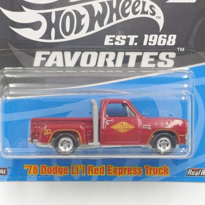 Hot Wheels 50 Favorites 1978 Dodge Lil' red Express truck - Real Riders - sealed