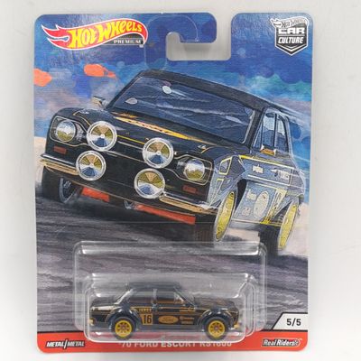 Hot Wheels Premium Real Riders 1970 Ford Escort RS1600 toy car - scale 1/64 - sealed