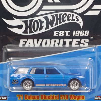 Hot Wheels 50 Favorites 1971 Datsun Bluebird 510 Wagon - Real Riders - sealed