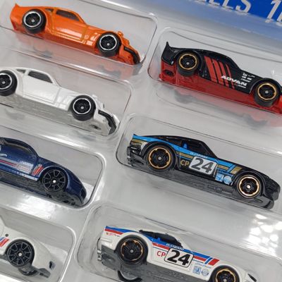Custom Hot Wheels die-cast 10 pack with various Nissan and Datsun cars