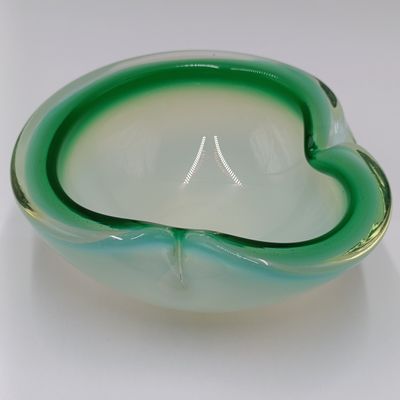 Vintage light green Murano ashtray