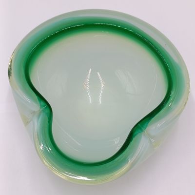 Vintage light green Murano ashtray