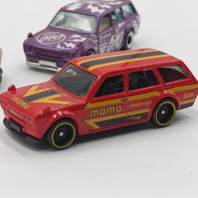 Lot of 3 Hot Wheels Datsun 510 die-cast toy cars