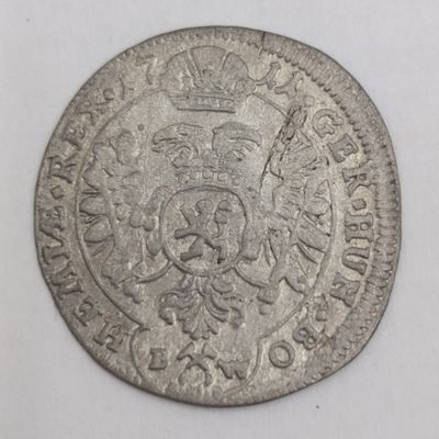 1711 Austria silver 3 kreuzer - Kuttenberg Mint - BW Initials - Struck with mint luster after 300 years