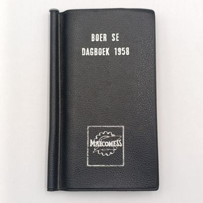 Vintage Boer-se-Dagboek 1958 diary notebook - used by CGH Le Roux