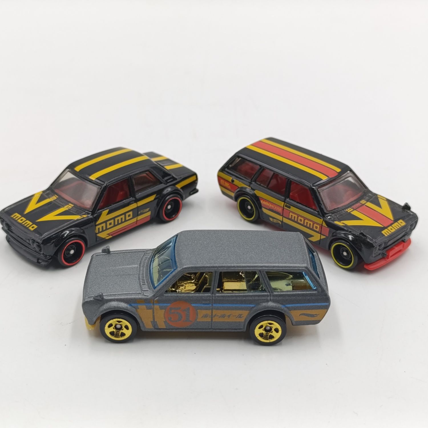 Lot of 3 Hot Wheels Datsun die-cast toy cars