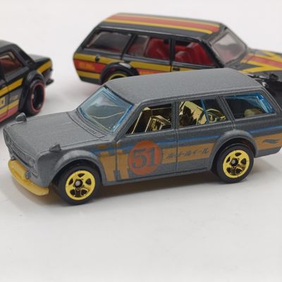Lot of 3 Hot Wheels Datsun die-cast toy cars