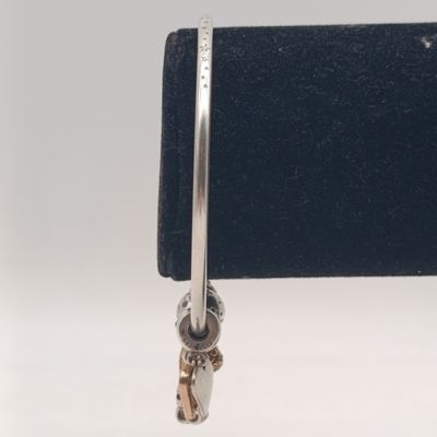 Pandora bracelet with 3 charms - weighs 18g