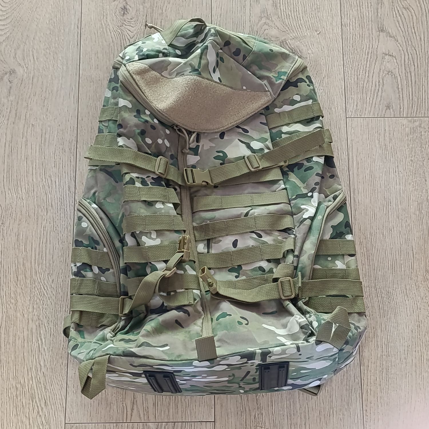 Camo colour military style backpack with Molle strap design