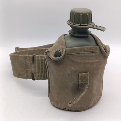 SADF webbing belt with water bottle in pouch - including fire bucket