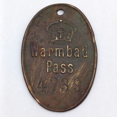 German South West African Warmbad Herero Pass no 4739 - very good condition