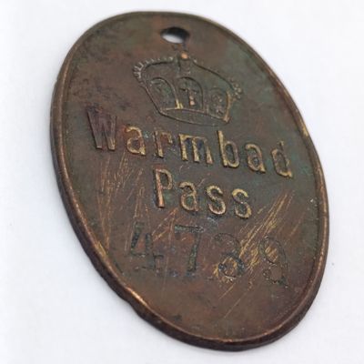 German South West African Warmbad Herero Pass no 4739 - very good condition