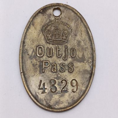 German South West African Outjo Herero Pass no 4329 - excellent  condition