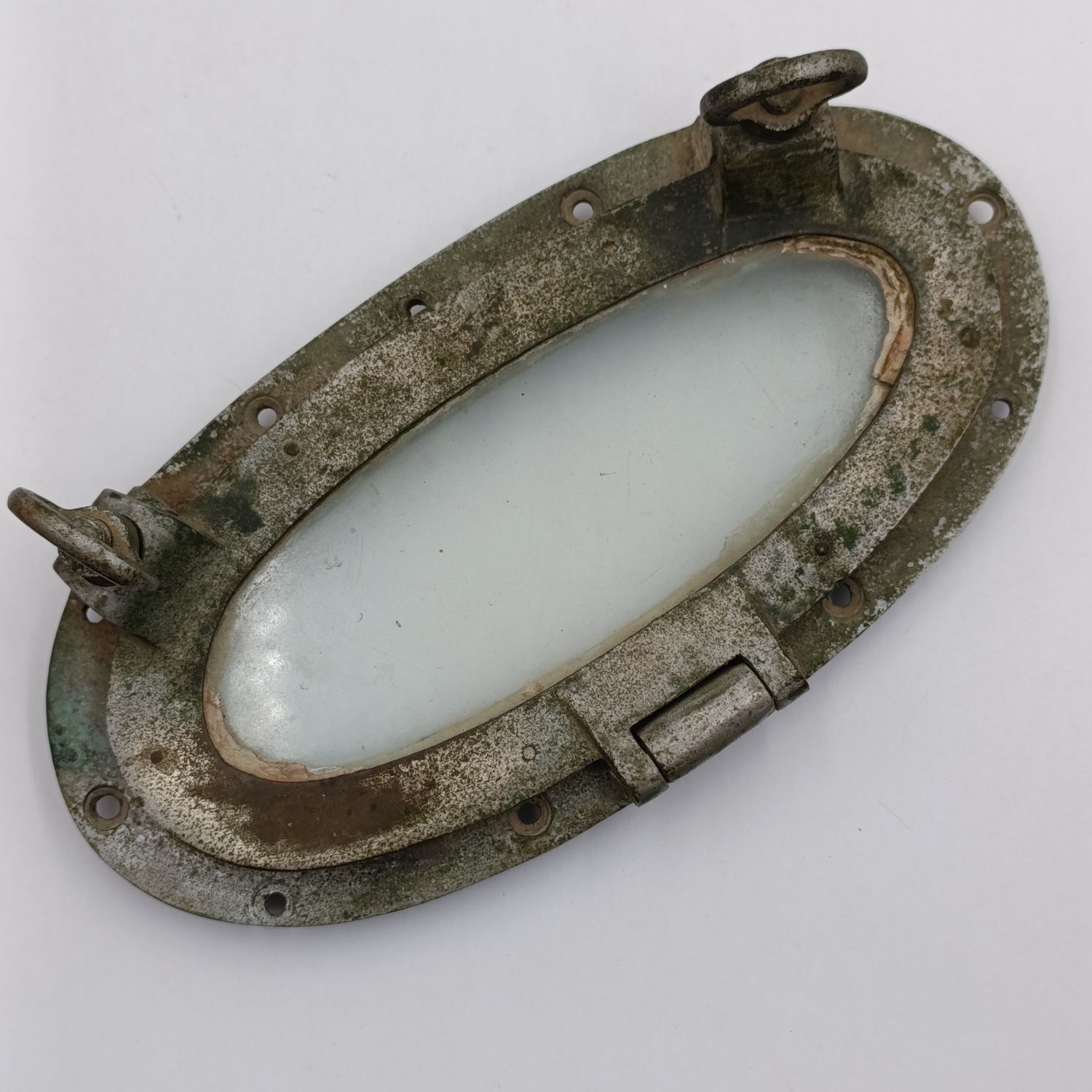 Vintage brass oval porthole windows for boat/yacht