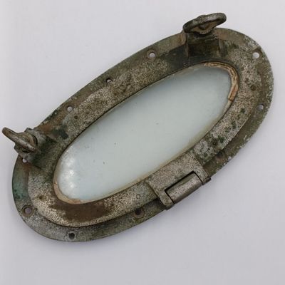 Vintage brass oval porthole windows for boat/yacht