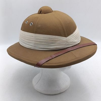 Vintage South African Safari Pith helmet - top slightly dented/crushed