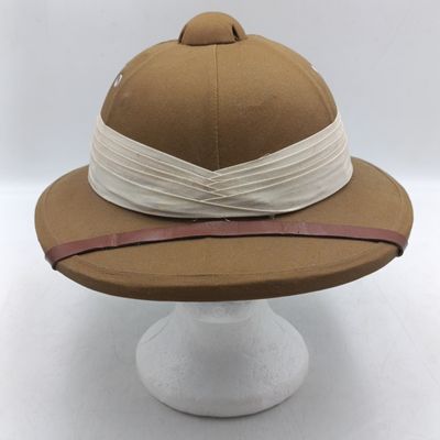 Vintage South African Safari Pith helmet - top slightly dented/crushed