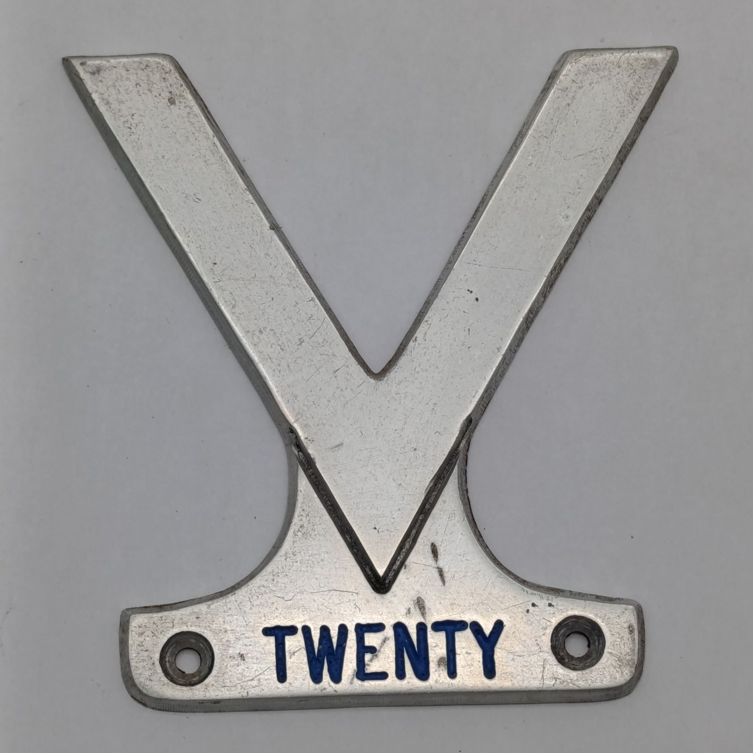 Vintage V-Twenty motoring club Nyasaland car badge