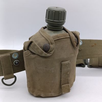 SADF webbing belt with water bottle in pouch - including fire bucket