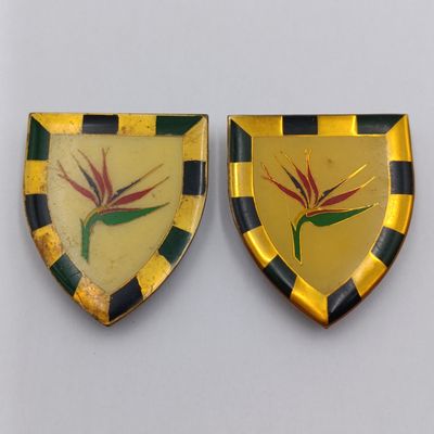 Pair of SADF 6 SA Infantry shoulder flashes - South African Army insignia