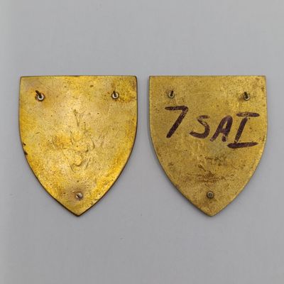 Pair of SADF 7 SA Infantry shoulder flashes - South African Army insignia