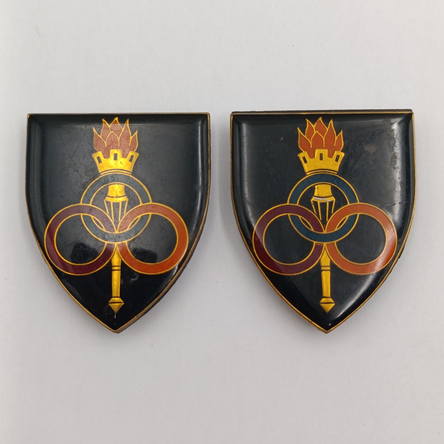 Pair of SADF Ordinance Service School Shoulder Flashes - Secondhand