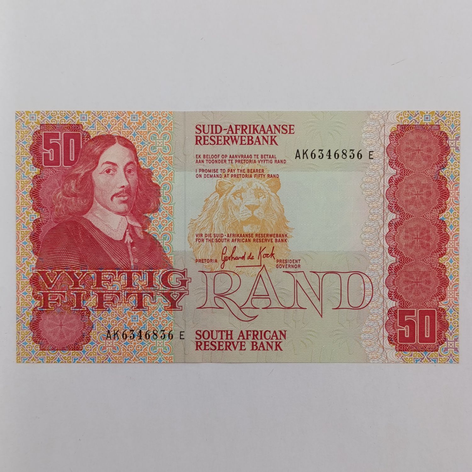 South Africa R50 banknote Gerhard de Kock 3rd issue Uncirculated