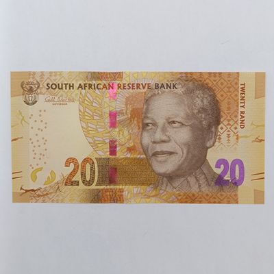 Lot of 3 Gill Marcus South Africa R20 banknotes - crips uncirculated with consecutive numbers