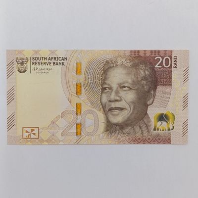Pair of Lesetja Kganyago South Africa Mandela R20 banknotes - uncirculated with consecutive number 2023 issue