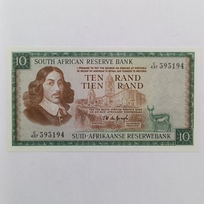 TW de Jongh South Africa R10 banknote 3rd issue - crips uncirculated