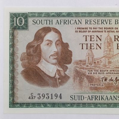 TW de Jongh South Africa R10 banknote 3rd issue - crips uncirculated
