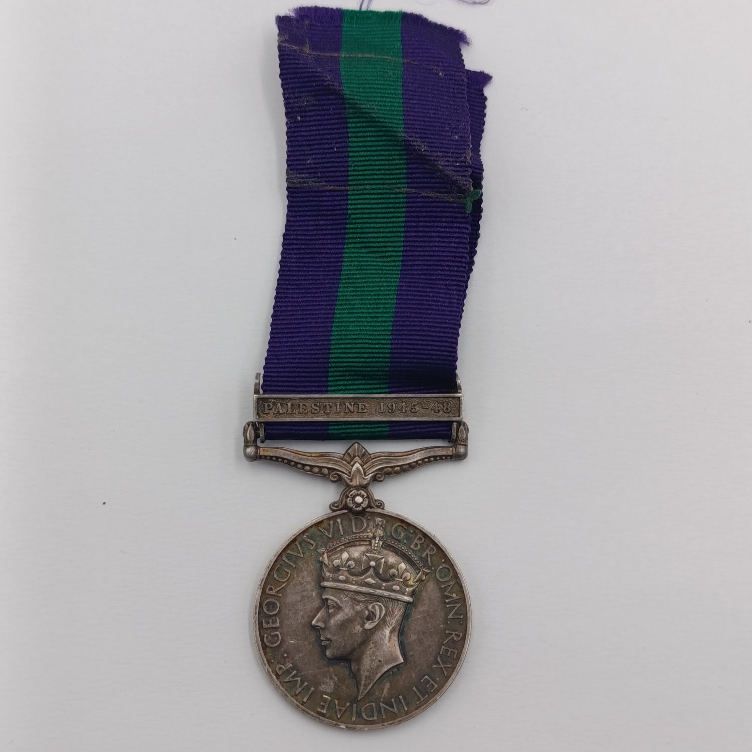British General Service Medal with Palestine 1945-1948 Bar - Secondhand