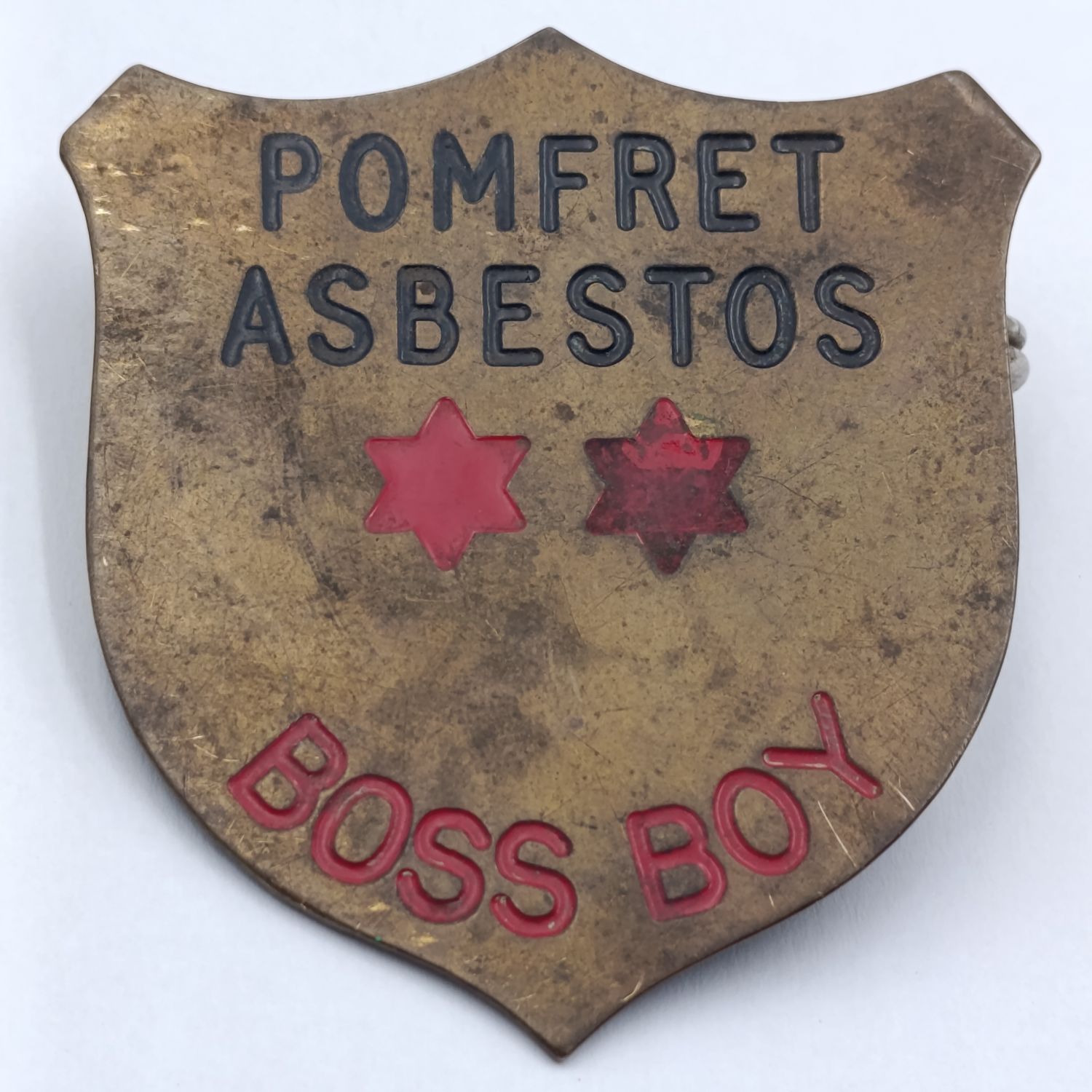 Pomfret Assbestos Boss Boy Badge