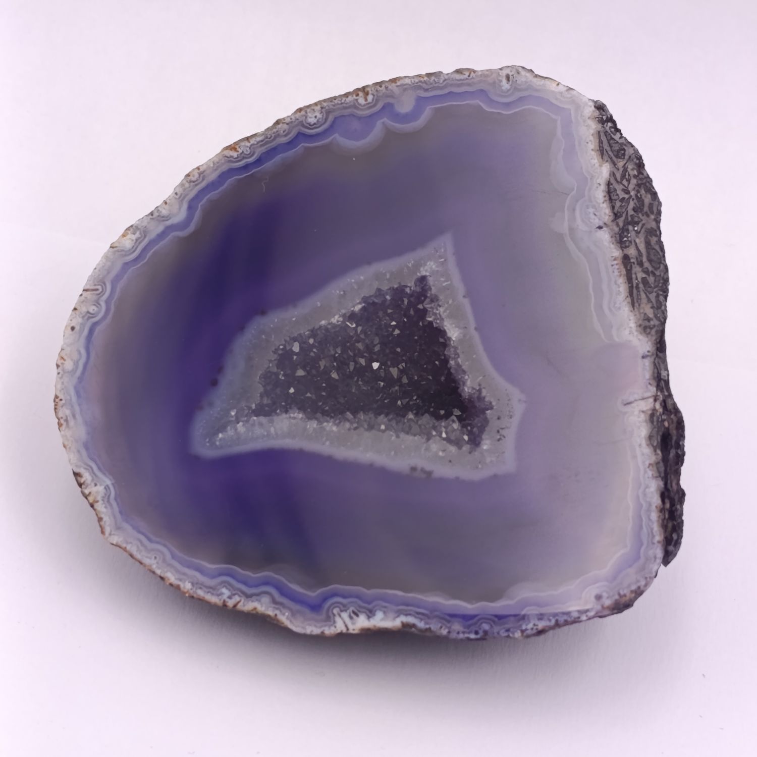 Purple Agate and crystal cluster - 1200 carats