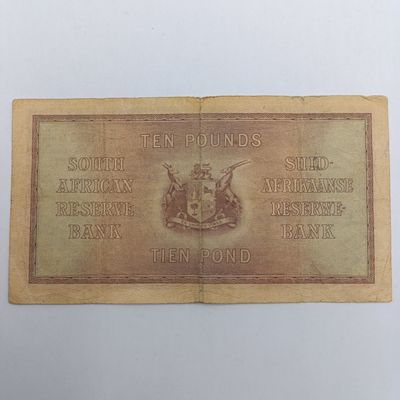 South Africa 1943 Postmus Ten Pounds banknote - rare