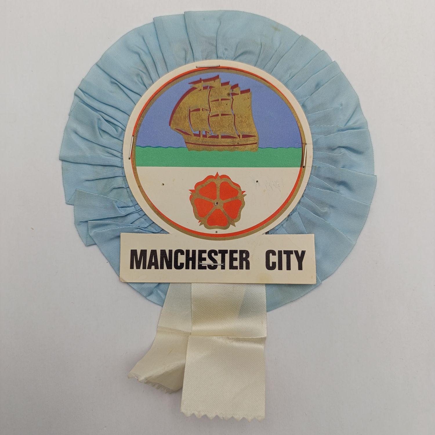 Vintage Manchester City Footbal club fan rosette