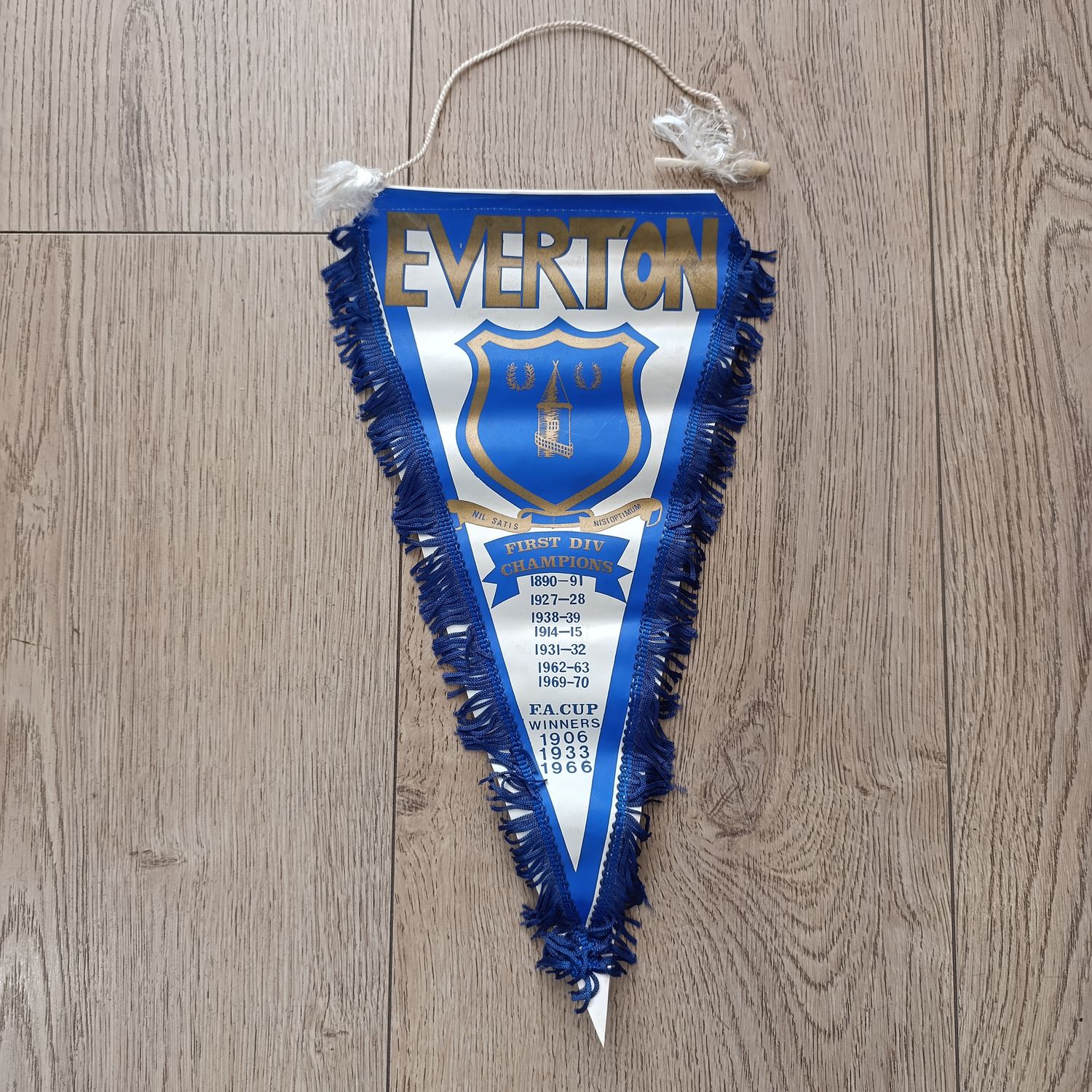 Vintage Everton Football club First division champions pennant flag