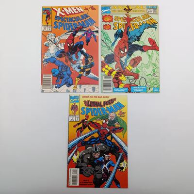Lot of 3 vintage Spider-man comics - 1991 to 1993 issues