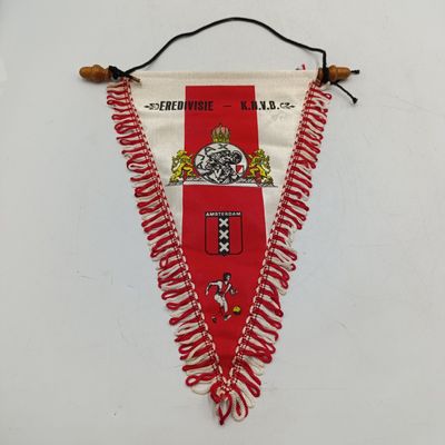 Vintage Ajax Amsterdam Football club Eredivisie-KNVB pennant flag