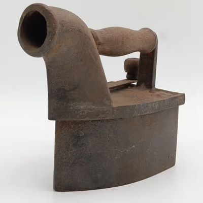 Antique Coal iron with chimney