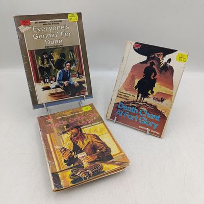 Lot of 3 vintage Western books by Emerson Dodge