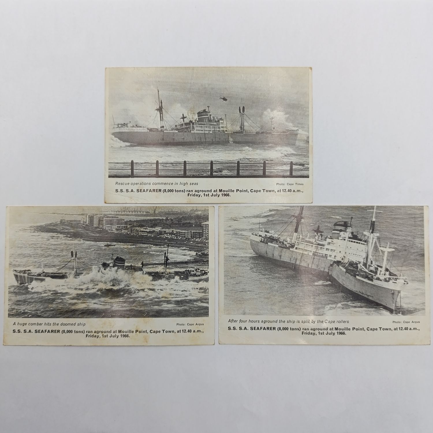 Lot of 3 postcards of the SS Seafarer