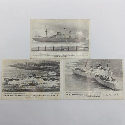 Lot of 3 postcards of the SS Seafarer