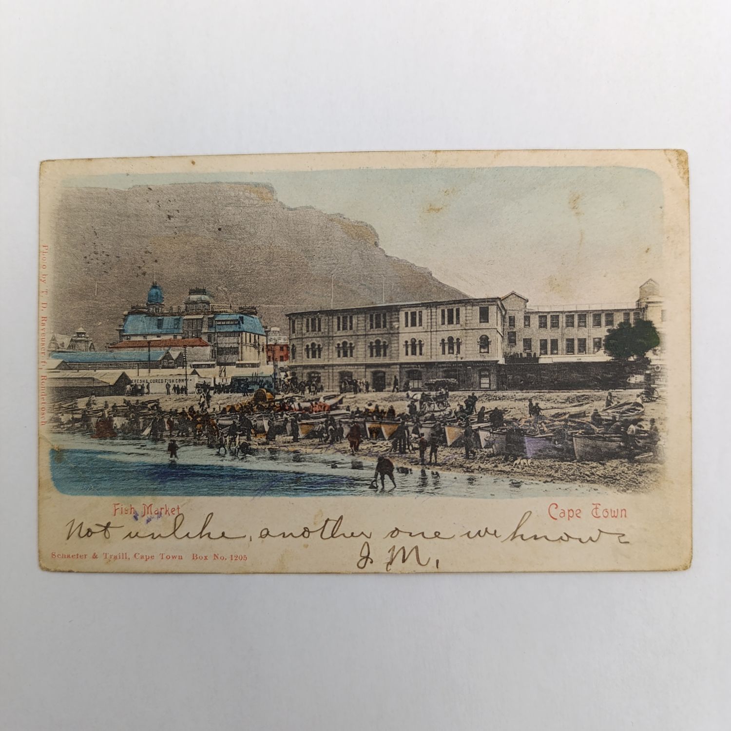 Postcard posted early 1900's At the A;fred Dock Cape Town