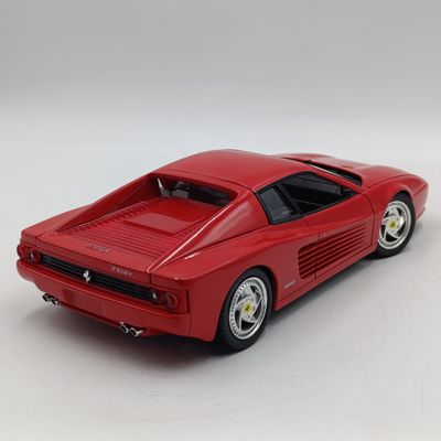 Hot Wheels Ferrari F512M Testarossa die-cast model car - right side mirror missing - scale 1/18