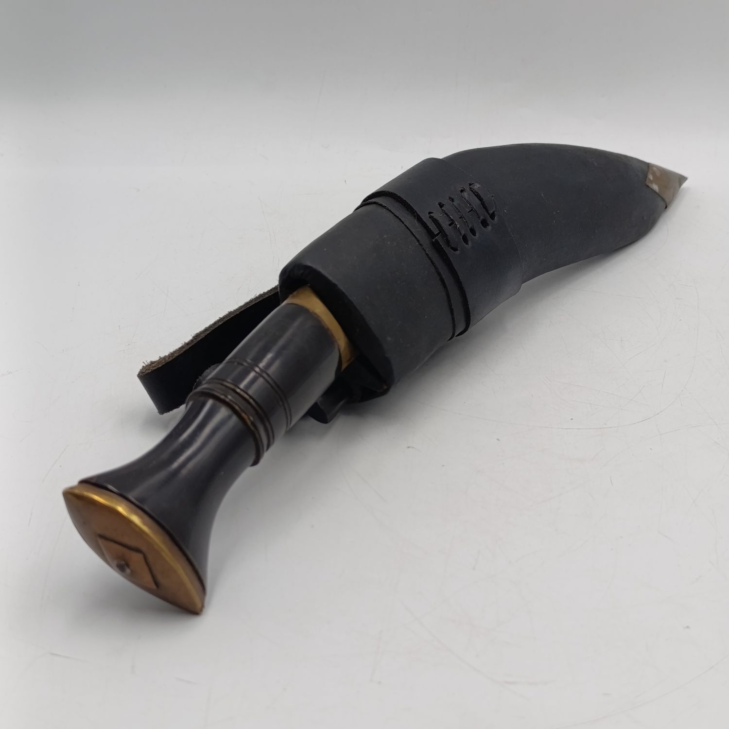 Nepalese Kukri knife in sheath with Karda and Chakmak mini knives