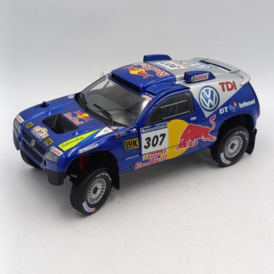 Norev Volkswagen Race Touareg #307 Dakar Rally race car model - left mirror missing - scale 1/18