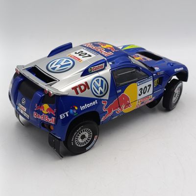 Norev Volkswagen Race Touareg #307 Dakar Rally race car model - left mirror missing - scale 1/18