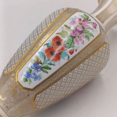 19th century Victorian Bohemian overlay glass vase