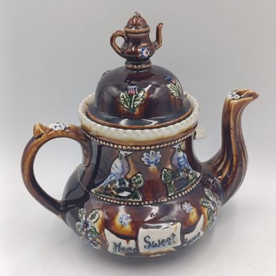 Antique Measham Bargeware teapot - Victorian era - excellent condition